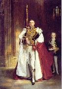 Portrait of Charles Vane-Tempest-Stewart, 6th Marquess of Londonderry (1852-1915), carrying the Sword of State at the coronation of Edward VII of the